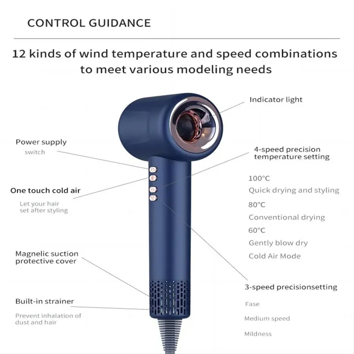 Matu fēns ar digitālo temperatūras kontroli